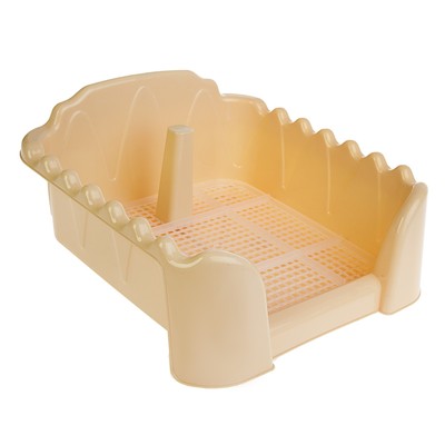 Туалет "Риф" со столбиком, для собак, 40 х 40 см, бежевый