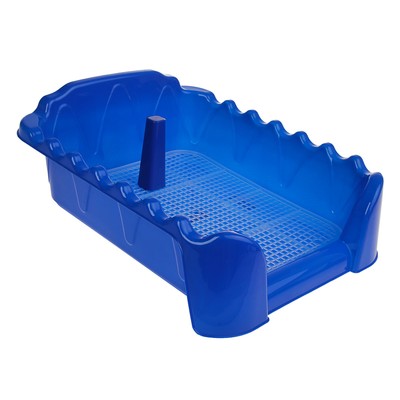 Туалет "Риф" со столбиком, для собак, 55 х 40 см, синий