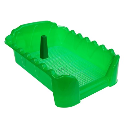 Туалет "Риф" со столбиком, для собак, 55 х 40 см, зеленый