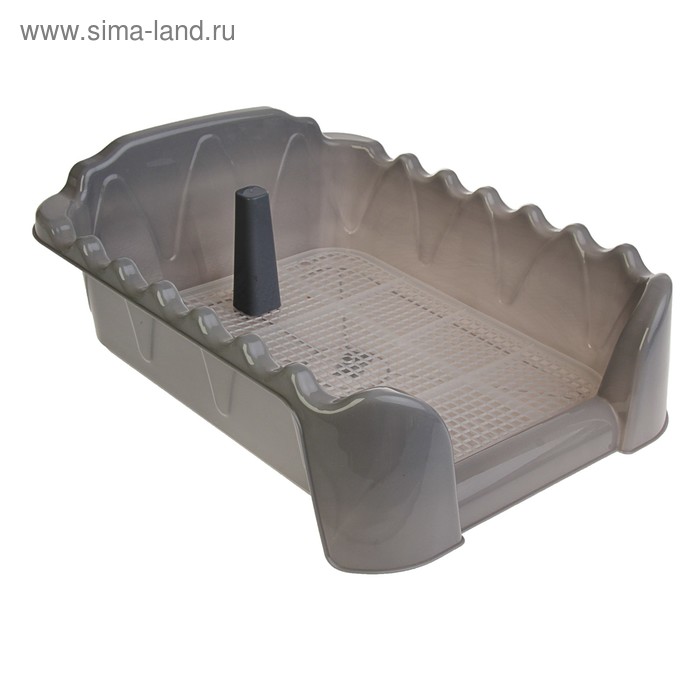 Туалет "Риф" со столбиком, для собак, 55 х 40 см, серый - Фото 1