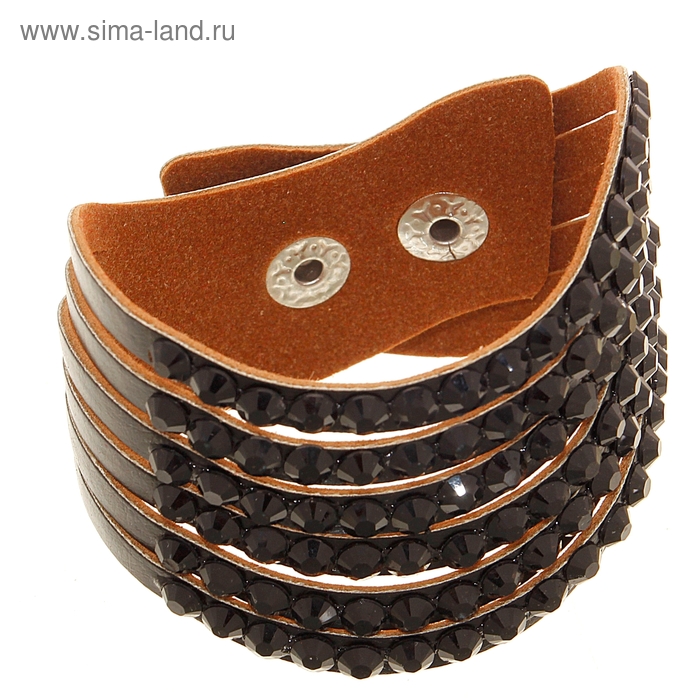 Браслет «Дискотека» волна, цвет чёрный - Фото 1