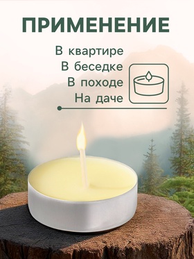 Набор свечей антимоскитных чайных, антимоскитные, 10 шт.