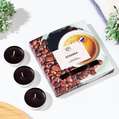 Набор свечей ароматических чайных «Арабика», 10 г, 9 шт.