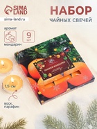 Набор свечей ароматических чайных «Зимний мандарин», 10 г, 9 шт. - Фото 1