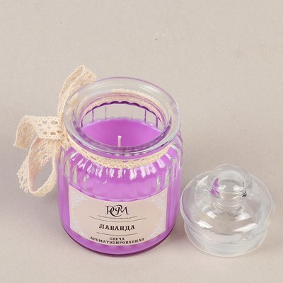 Ароматическая свеча в банке «Лаванда», 180 г, время горения 45 ч