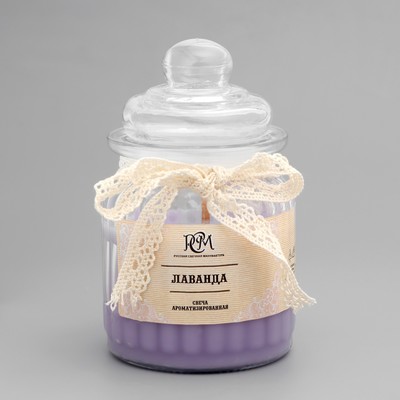 Ароматическая свеча в банке «Лаванда», 180 г, время горения 45 ч