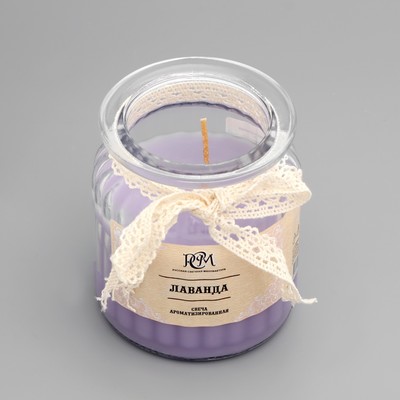 Ароматическая свеча в банке «Лаванда», 180 г, время горения 45 ч