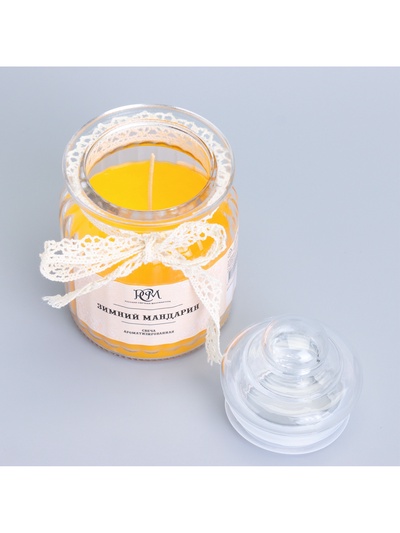 Ароматическая свеча в банке «Зимний мандарин» 180 г, время горения 45 ч
