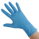 Перчатки нитриловые текстур  Benovy M, голубые, 5 пар - Фото 1