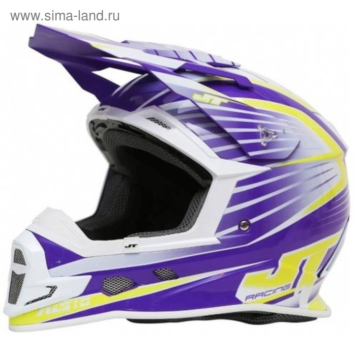 Шлем кросс JT Racing ALS 1.0, фиолетовый, размер М - Фото 1