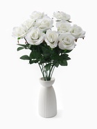 Цветы искусственные «Роза», h=56 см, d=8.5 см, белые (комплект 10 шт) - фото 60761134