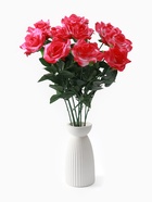 Цветы искусственные «Роза», h=56 см, d=8.5 см, розовые - Фото 6