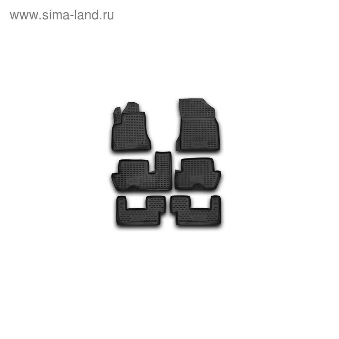 Коврики в салон CITROEN C4 Picasso 01/2007-2016, 6 шт. (полиуретан) - Фото 1