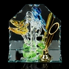 Сувенир стекло "Колибри на цветке" на зеркале с подставкой для ручек 7,5х8х5 см - Фото 2
