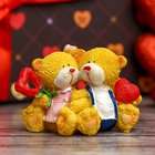 Сувенир "Мишки-парочка с сердечками" 4,5х6,5х3,5 см МИКС - Фото 2