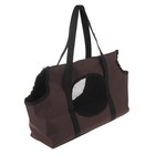 Сумка-переноска на плечо, 37 х 13 х 20 см, ткань ПВХ, коричневый - Фото 2