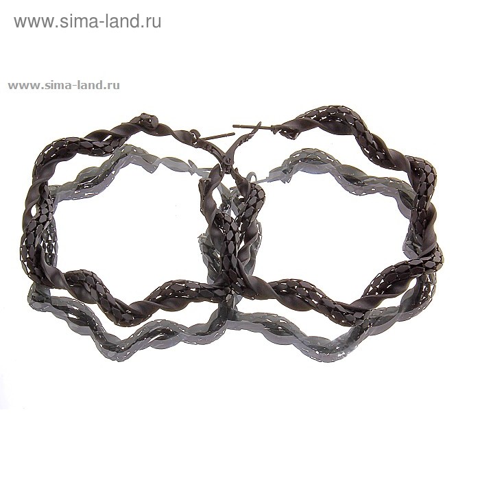 Серьги-кольца «Весеннее настроение», цвет розово-голубой в золоте - Фото 1