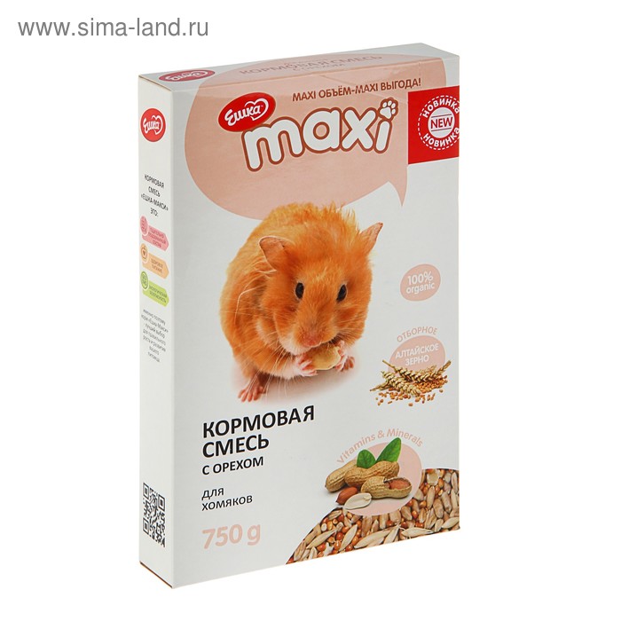 Кормовая смесь «Ешка MAXI» для хомяков, с орехами, 750 г - Фото 1