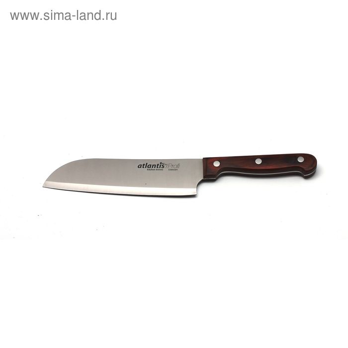 Нож Сантоку Atlantis, цвет коричневый, 18 см - Фото 1