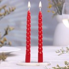 Набор свечей ароматических витых, 1.5×15 см, 2 шт., клубника - Фото 1