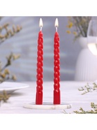 Набор свечей ароматических витых, 1.5×15 см, 2 шт., клубника - Фото 2