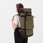 Рюкзак туристический, 40 л, отдел на молнии, 3 наружных кармана, цвет хаки - Фото 7