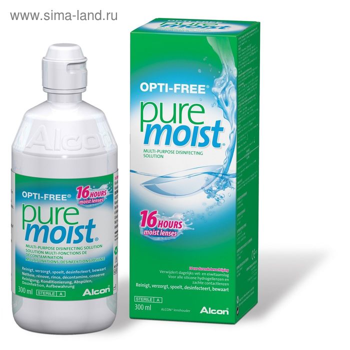 Раствор для линз Opti-Free Pure Moist, 300 мл - Фото 1