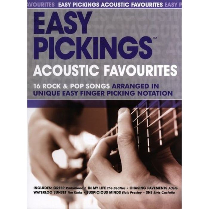 Easy Pickings: Acoustic Songs хиты на аустической гитаре, 64 стр., язык: английский