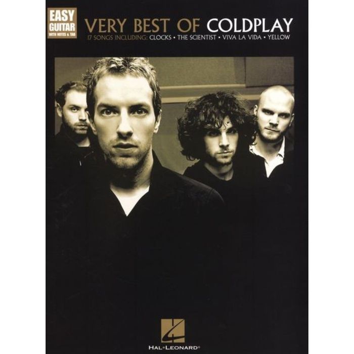 Гитарные табулатуры для начинающих на песни группы Coldplay, 70 стр., язык: английский