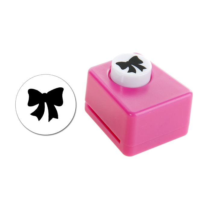 Дырокол фигурный призма "Бантик" d=1,8 см 3,5×4×3 см МИКС - Фото 1