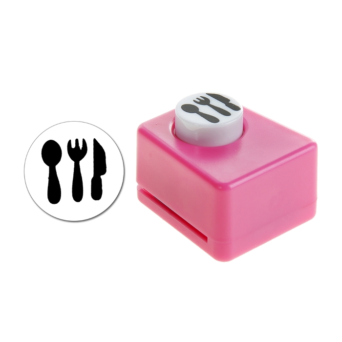 Дырокол фигурный призма "Кухня" d=1,8 см 3,5×4×3 см МИКС - Фото 1