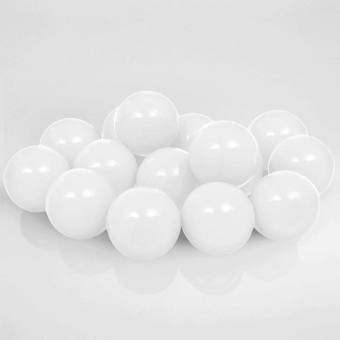 Шарики для сухого бассейна с рисунком, диаметр шара 7,5 см, набор 150 штук, цвет белый - Фото 1