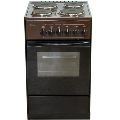 Плита «Лысьва» ЭП 411, электрическая, 4 конфорки, 60 л, эмаль, без гриля, коричневая