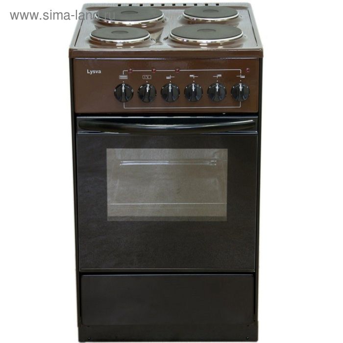 Плита «Лысьва» ЭП 411, электрическая, 4 конфорки, 60 л, эмаль, без гриля, коричневая - Фото 1
