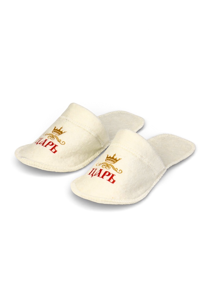 Тапочки для бани и сауны «Царь», войлок - Фото 1