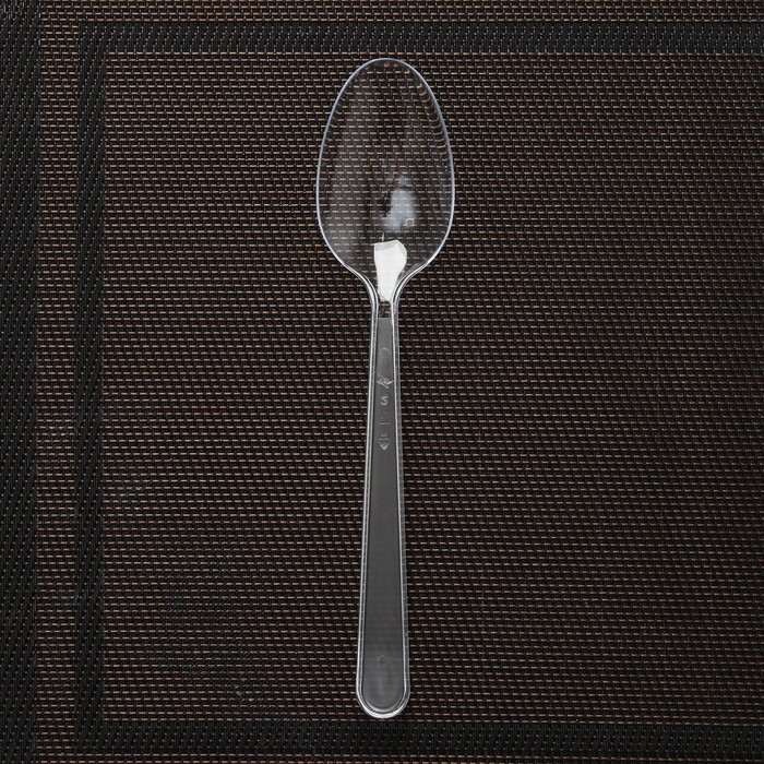 Ложка одноразовая «Премиум», 18 см, цвет прозрачный - фото 1886312911