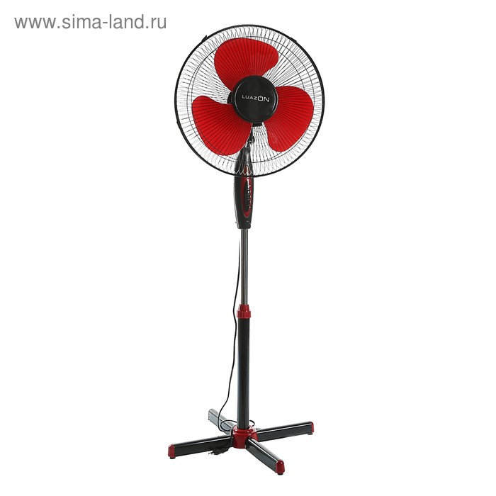 Вентилятор Luazon LOF-01, напольный, 45 Вт, 3 режима, черно-красный - Фото 1