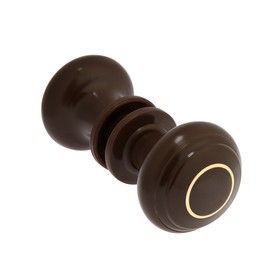 Ручка дверная пластмассовая, d=70, цвет шоколад с узором