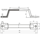 Ручка-скоба, металлопластик, м/о 140 мм, белая (комплект 25 шт) - фото 20829227