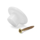 Ручка мебельная пластмассовая, d=35, белая - Фото 7