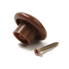 Ручка мебельная пластмассовая, d=35, цвет темное дерево (комплект 50 шт) - фото 24309286