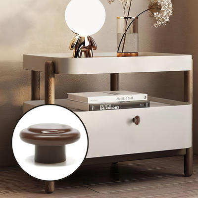 Ручка мебельная пластмассовая, d=35, шоколад