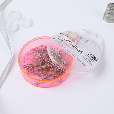 Булавки портновские, 30 мм, 100 шт., цвет серебряный