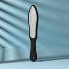 Пилка для пяток, лазерная, двусторонняя, прорезиненная ручка, 26 см, цвет чёрный - Фото 2