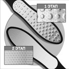 Пилка для пяток, лазерная, двусторонняя, прорезиненная ручка, 26 см, цвет чёрный - Фото 6