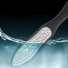 Пилка для пяток, лазерная, двусторонняя, прорезиненная ручка, 26 см, цвет чёрный - Фото 8