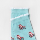 Носки женские "Лиса на велосипеде", цвет мятный, размер 23-25 - Фото 2