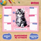 Расписание уроков "Котёнок" А4 - фото 318088467