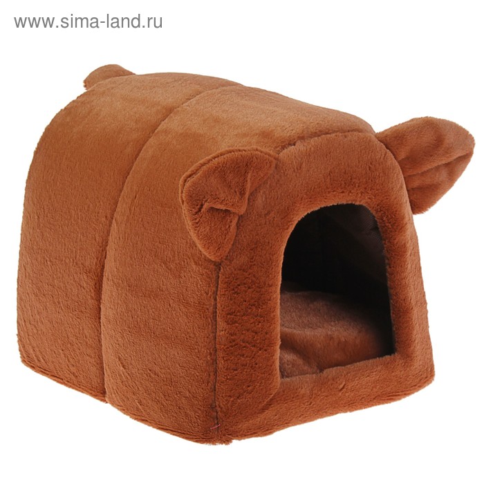 Домик «Норка» для животных, 28×28×35 см, плюш, микс цветов - Фото 1