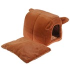 Домик «Норка» для животных, 28×28×35 см, плюш, микс цветов - Фото 3